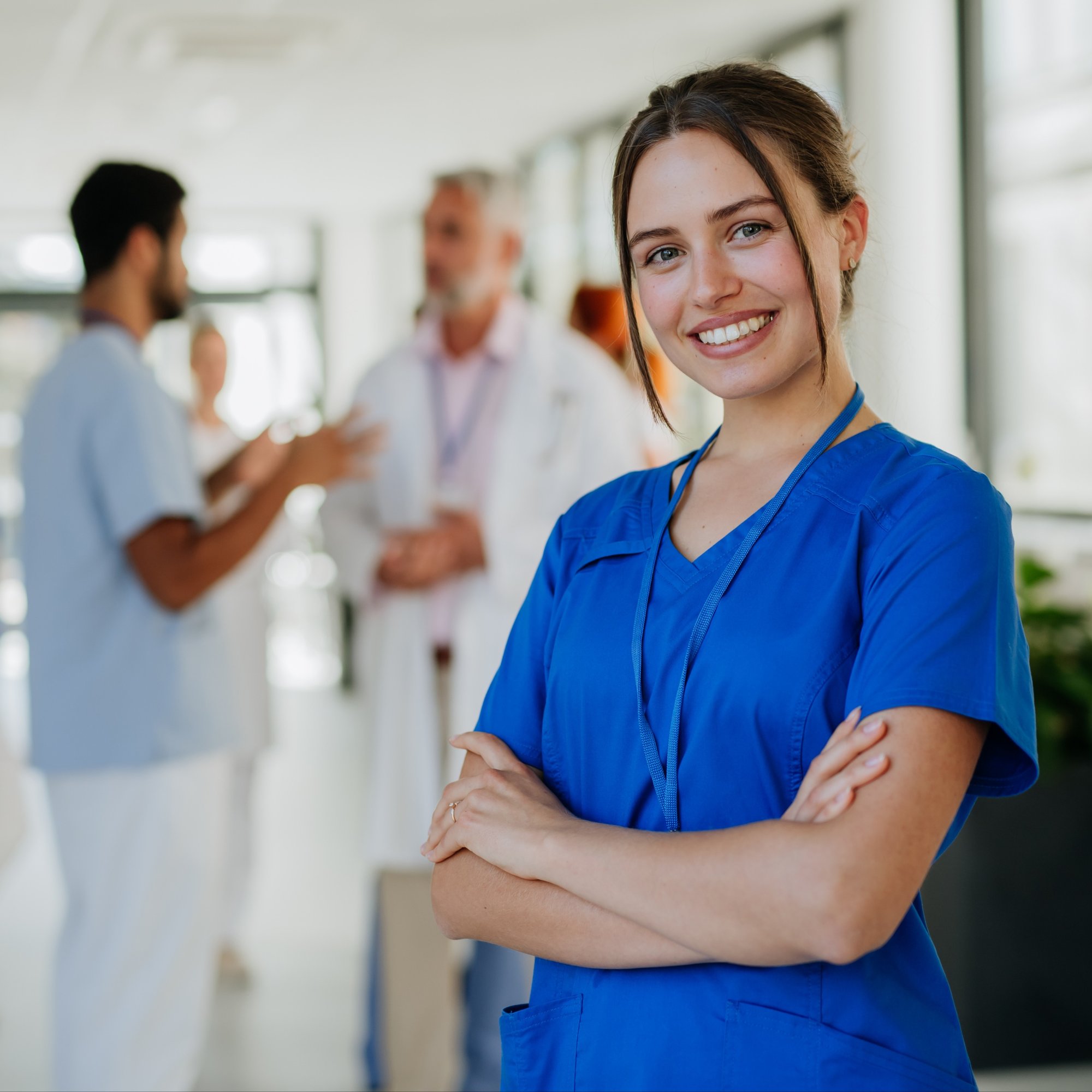 Young female clinician smiling